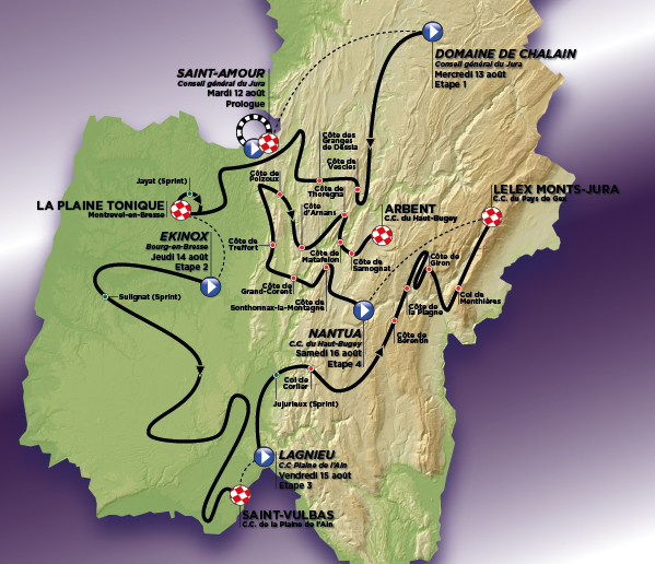 2014 Tour de l'Ain map